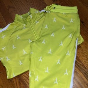 Jeffree Star Logo Chartreuse tracksuit sz S